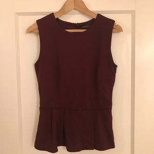 Peplum sleeveless top